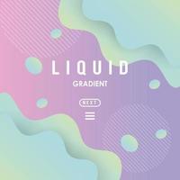 banner gradiente colorido líquido e ondas vetor