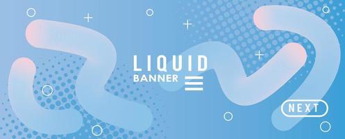 banner gradiente colorido líquido e ondas vetor