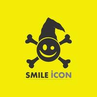 ícone de sorriso, sorriso, design de vetor de logotipo negócios de emoticons felizes, design engraçado e felicidade de emoji de vetor