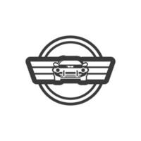 ícones de carro e automóveis de logotipo vetorial para ônibus de caminhão de viagem e outros sinais vetoriais de transporte design ilustração vetor