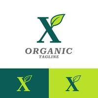 folha orgânico logotipo Projeto vetor