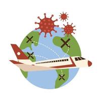 problemas financeiros da indústria de viagens e companhias aéreas falência covid 19 impacto vetor