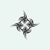 tribal, clássico, preto, étnico, ícone, tatuagem, vetorial, ilustração, logotipo, desenho vetor