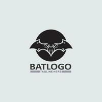 animal e vetor do logotipo de morcego, asas, preto, halloween, vampiro, gótico, ilustração, desenho ícone de morcego