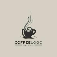 modelo de logotipo de xícara de café vetor