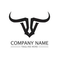 aplicativo de ícones de logotipo e símbolo de chifre de touro vetor