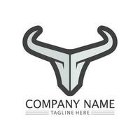 touro logotipo e chifre símbolos vaca vetor modelo ícones aplicativo