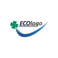 logotipos da ecologia de folhas verdes vetor