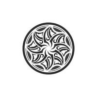 ícone de design de logotipo de vetor tribal preto e sinal tribal