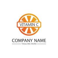 logotipo c para vitamina e fonte identidade c letra e negócios de design vetor