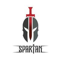 vetor de design de ícone de logotipo de capacete espartano e gladiador
