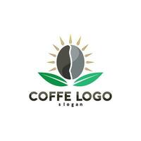 xícara de café logotipo modelo vetor ícone design e café preto