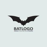 animal e vetor do logotipo de morcego, asas, preto, halloween, vampiro, gótico, ilustração, desenho ícone de morcego