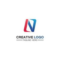 n fonte do logotipo empresa logotipo negócio e letra inicial n desenho vetor e letra para logotipo