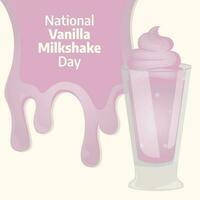 nacional baunilha milkshake vetor Projeto para celebração. baunilha milkshake vetor Projeto. milkshake ilustração.