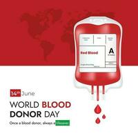 sangue doação ilustração conceito para social meios de comunicação postar vetor