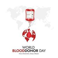 sangue doação ilustração conceito para social meios de comunicação postar vetor