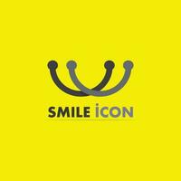 ícone de sorriso, sorriso, design de vetor de logotipo negócios de emoticons felizes, design engraçado e felicidade de emoji de vetor