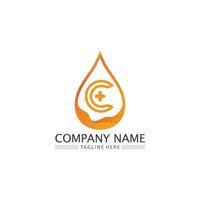 logotipo c para vitamina e fonte identidade c letra e negócios de design vetor