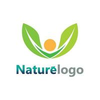 vetor de design de logotipo de folha para modelo de símbolo de natureza editável, ícone de vetor de elemento de natureza de ecologia de logotipo de folha verde.