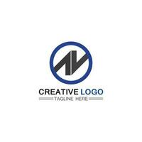 n fonte do logotipo empresa logotipo negócio e letra inicial n desenho vetor e letra para logotipo