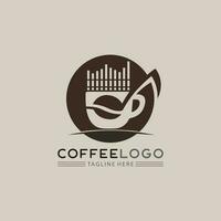 modelo de logotipo de xícara de café vetor