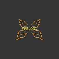 logotipo e ícone de fogo, elemento flamejante vetorial chama ilustração design energia, quente, aviso, sinal de cozimento, logotipo, ícone, luz, energia, calor vetor