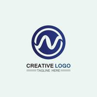 n fonte do logotipo empresa logotipo negócio e letra inicial n desenho vetor e letra para logotipo