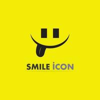 ícone de sorriso, sorriso, design de vetor de logotipo negócios de emoticons felizes, design engraçado e felicidade de emoji de vetor