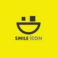 ícone de sorriso, sorriso, design de vetor de logotipo negócios de emoticons felizes, design engraçado e felicidade de emoji de vetor