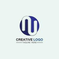 n fonte do logotipo empresa logotipo negócio e letra inicial n desenho vetor e letra para logotipo