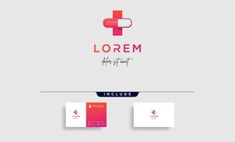 ilustração vetorial cross medical logo design vetor