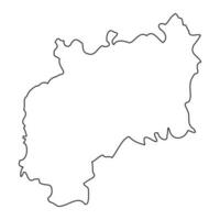 Gloucestershire mapa, cerimonial município do Inglaterra. vetor ilustração.