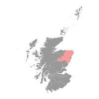 aberdeenshire mapa, conselho área do Escócia. vetor ilustração.