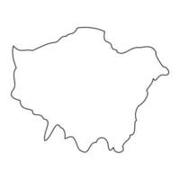 maior Londres mapa, cerimonial município do Inglaterra. vetor ilustração.