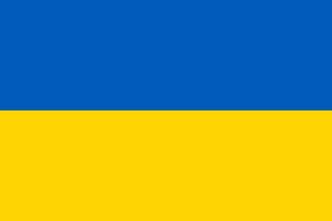 bandeira da ucrânia, cores oficiais e proporção. ilustração vetorial. vetor
