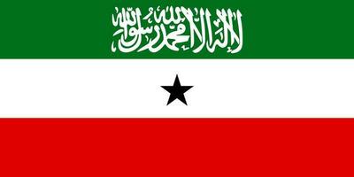 bandeira da somalilândia, cores oficiais e proporção. ilustração vetorial. vetor