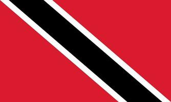 bandeira de trinidad e tobago, cores oficiais e proporção. ilustração vetorial. vetor