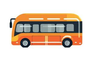amarelo Tour ônibus dirigindo plano isolado ícone vetor