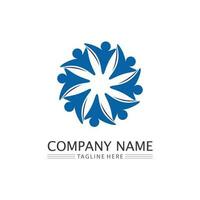 logotipo de pessoas, equipe, sucesso de pessoas, trabalho, grupo e comunidade, vetor de logotipo de empresa e empresa de grupo e cuidados de design, ícone de família logotipo de sucesso