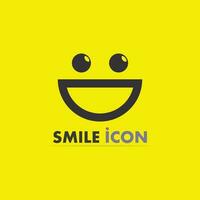 ícone de sorriso, sorriso, design de vetor de logotipo negócios de emoticons felizes, design engraçado e felicidade de emoji de vetor