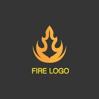 logotipo e ícone de fogo, elemento flamejante vetorial chama ilustração design energia, quente, aviso, sinal de cozimento, logotipo, ícone, luz, energia, calor vetor