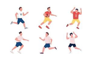 jogadores de futebol cor plana vetor conjunto de caracteres sem rosto