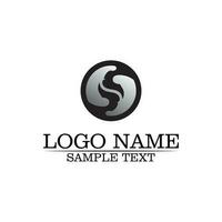 vetor de design de logotipo s carta corporativa de negócios