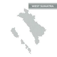 pontilhado mapa do oeste sumatra é uma província do Indonésia vetor