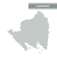 pontilhado mapa do lampung é uma província do Indonésia vetor