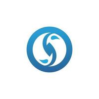 aplicativo de ícones do logotipo e do modelo de símbolos da praia azul vetor