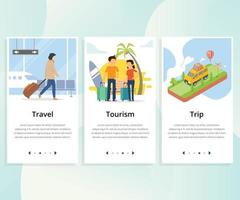 kit de interface do usuário para viagens, turismo e viagem vetor