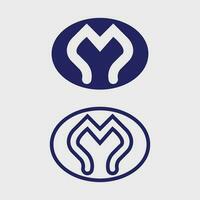 m carta a m Fonte logotipo Projeto vetor identidade ícone placa
