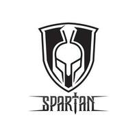 vetor de design de ícone de logotipo de capacete espartano e gladiador